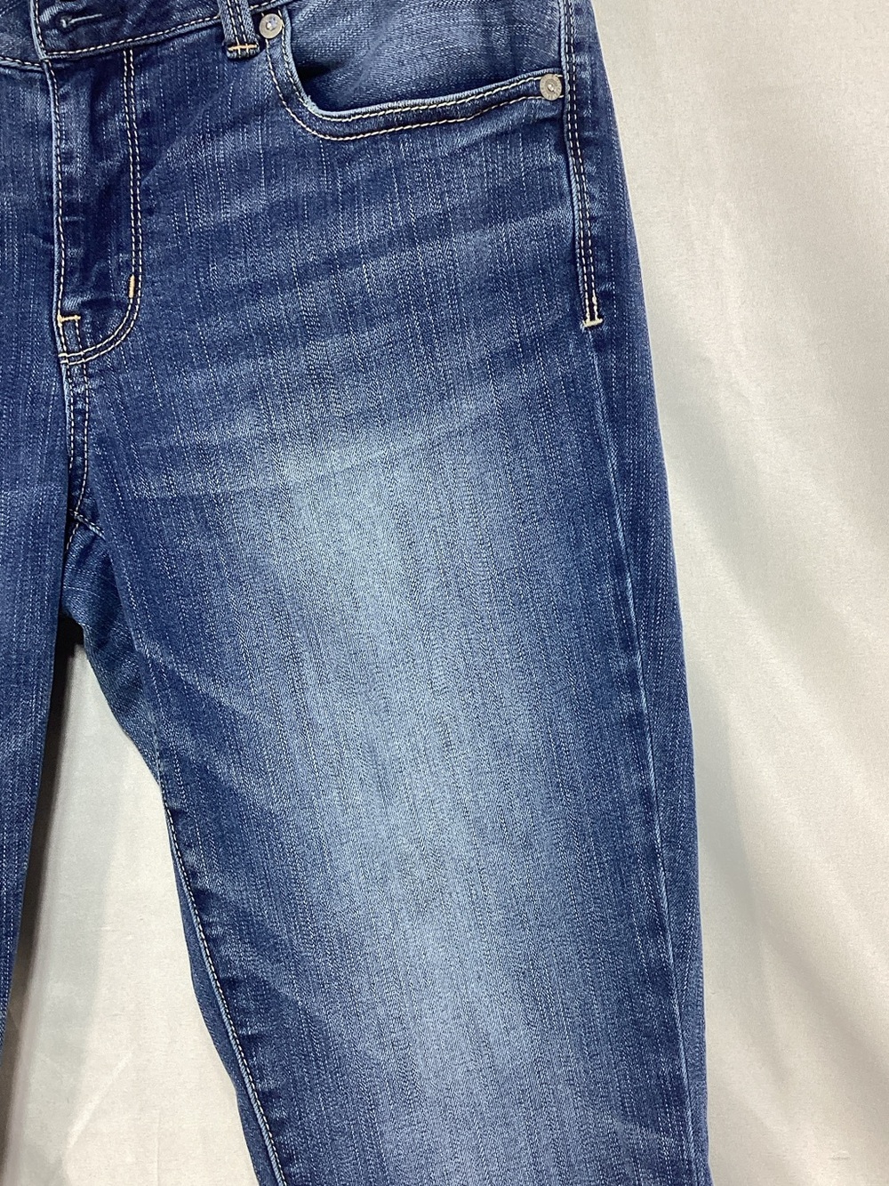 American Eagle Artist Crop Super Stretch Size 12 Blue Denim Jeans - Picture 4 of 14